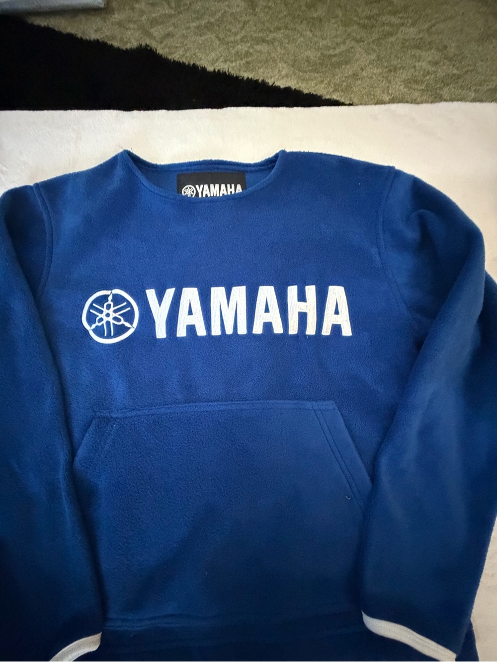 Yamaha Royal Blue Crewneck Sweater with White Logo